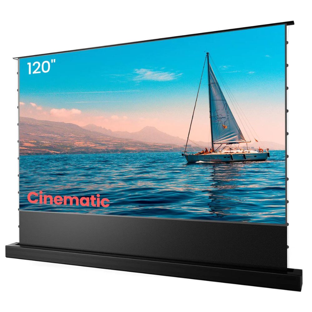 100''-120" AWOL Vision Cinematic+ ALR Motorized Floor Rising Acoustic Screen - Dreamedia AV