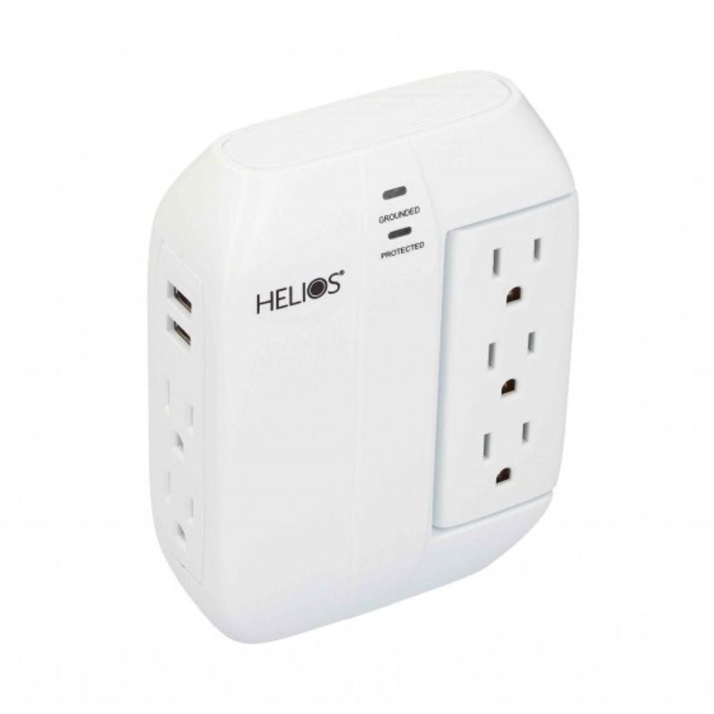 5 Outlet Wall Tap Surge Protector with 2 USB Charging Ports - Dreamedia AV