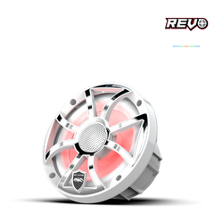 Wet Sounds REVO Series 6.5-inch High-Output Component Style Coaxial Speakers w/ XS-White-Stainless Steel RGB Grilles