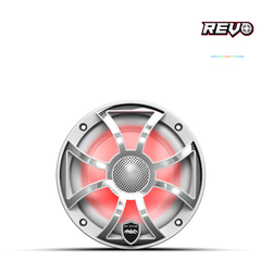 Wet Sounds REVO Series 6.5-inch High-Output Component Style Coaxial Speakers w/ XS-White-Stainless Steel RGB Grilles