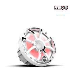 Wet Sounds REVO Series 6.5-inch High-Output Component Style Coaxial Speakers w/ XS-White-Stainless Steel RGB Grilles