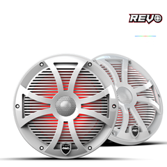 Wet Sounds REVO Series 8-inch High-Output Component Style Coaxial Speakers w/ SW-White RGB Grilles