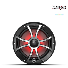 Wet Sounds REVO Series 8-inch High-Output Component Style Coaxial Speakers w/ XS-Black-Stainless Steel RGB Grilles