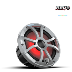 Wet Sounds REVO Series 8-inch High-Output Component Style Coaxial Speakers w/ XS-Silver RGB Grilles