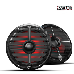 Wet Sounds REVO Series 8-inch High-Output Component Style Coaxial Speakers w/ XW-Black RGB Grilles