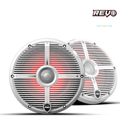 Wet Sounds REVO Series 8-inch High-Output Component Style Coaxial Speakers w/ XW-White RGB Grilles