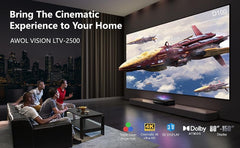 Awol Vision LTV-3000 Pro Plus 100''-120'' Daylight ALR Screen Bundle - 4K 3D Ultra Short Throw Triple Laser Projector - Dreamedia AV