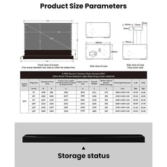 AWOL Vision LTV-3500 Pro Plus 92''-120'' VIVIDSTORM Floor Rising Screen Bundle - Dreamedia AV