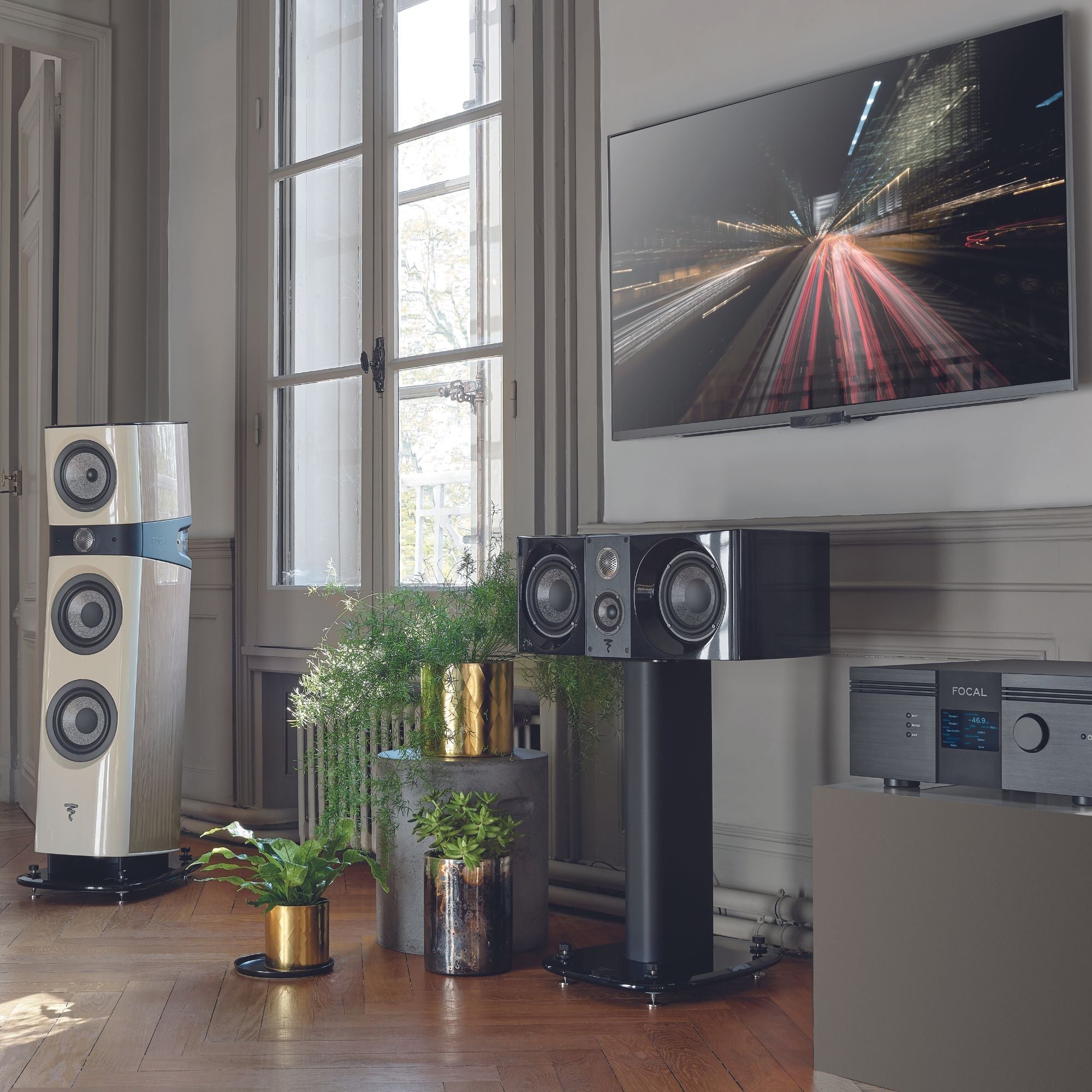 Focal Sopra N1 & Center Floor Stand - Dreamedia AV