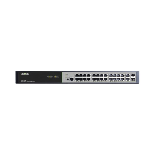 Luxul XMS-2624P 26 Port / 24 PoE+ Gigabit Managed Switch - Dreamedia AV