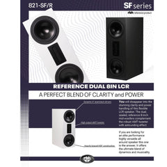 RBH Sound 821-SF/R 2-way Large Bookshelf Speaker (Each) - Dreamedia AV