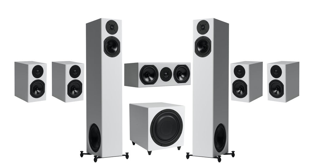 RBH Sound Impression Freestanding 7.1 Bundle (White Satin) - Dreamedia AV