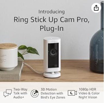 RING Stick Up Cam Pro Plug In - Dreamedia AV