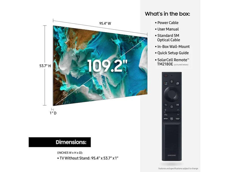 Samsung MS1A 110" Class HDR 4K UHD Smart Micro-LED Home Theater Display - Dreamedia AV