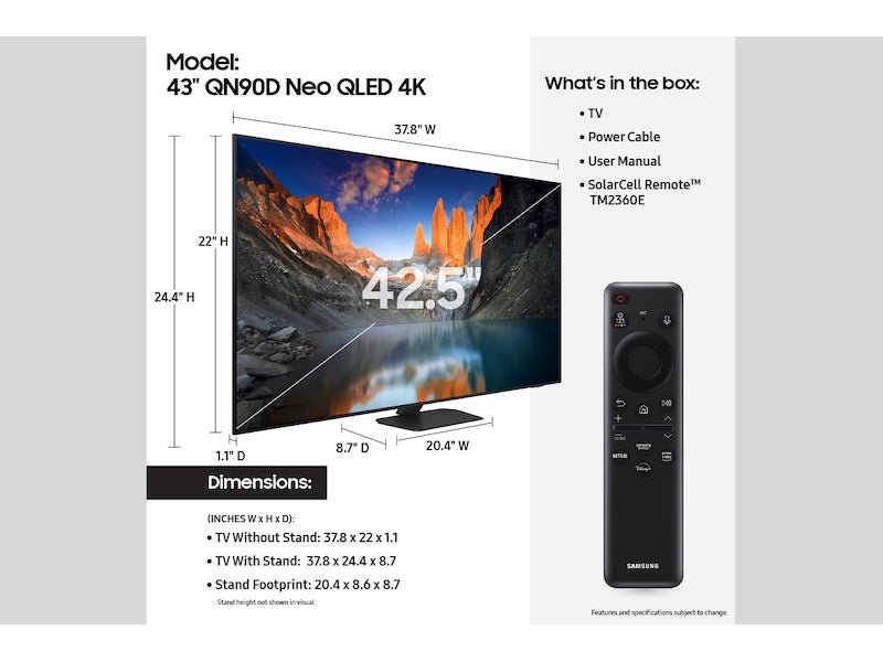 Samsung Neo QLED 4K QN90D TV Screen - Dreamedia AV