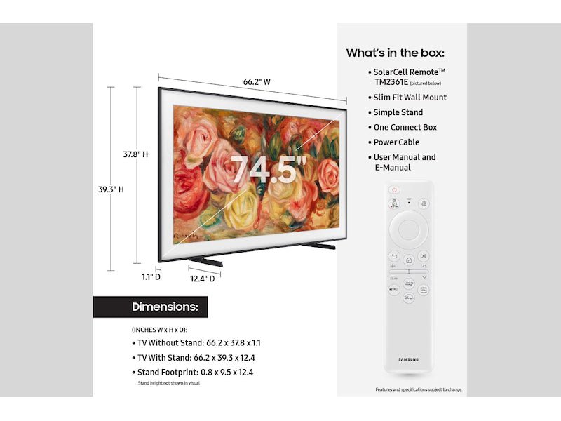 Samsung The Frame QLED 4K LS03D TV Screen - Dreamedia AV