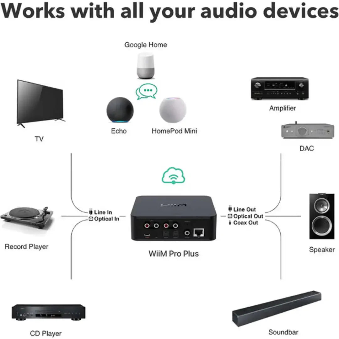 WiiM Pro Plus Music Streamer with High-performance DAC and Voice Remote - Dreamedia AV