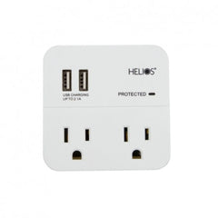 2 Outlet Wall Tap Surge Protector with 2 USB Charging Ports - Dreamedia AV