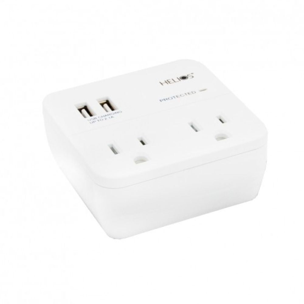2 Outlet Wall Tap Surge Protector with 2 USB Charging Ports - Dreamedia AV