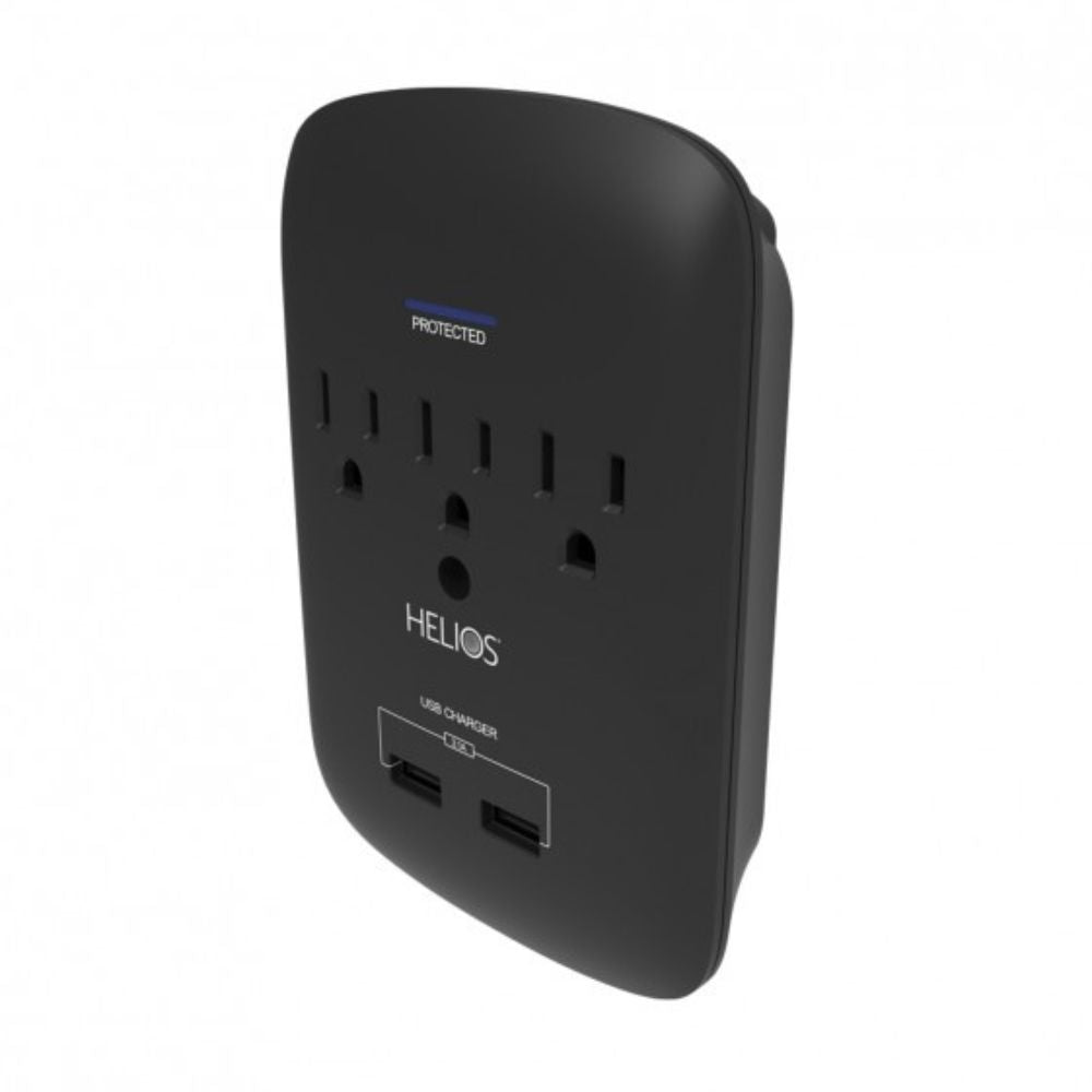 3 Outlet Wall Tap Surge Protector with 2 USB Charging Ports - Dreamedia AV