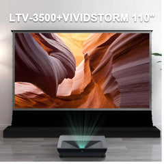 AWOL Vision LTV-3500 Pro Plus 92''-120'' VIVIDSTORM Floor Rising Screen Bundle - Dreamedia AV