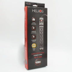 Helios 6 Outlet Surge Protector With USB Outlets - Dreamedia AV