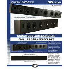 RBH Sound 5600-SW/R Passive Soundbar - Dreamedia AV