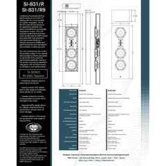 RBH Sound SI-831/R9 2-way built-in speaker (9" deep cabinet) - Dreamedia AV