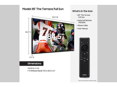 Samsung Outdoor TV - The Terrace 85" Class Full Sun Neo QLED 4K LST9C - Dreamedia AV