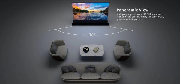 92-120 VIVIDSTORM Motorized Floor Rising Projector Screen