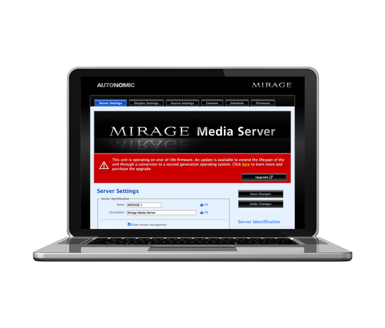 Autonomic A Series MMS OS Upgrade