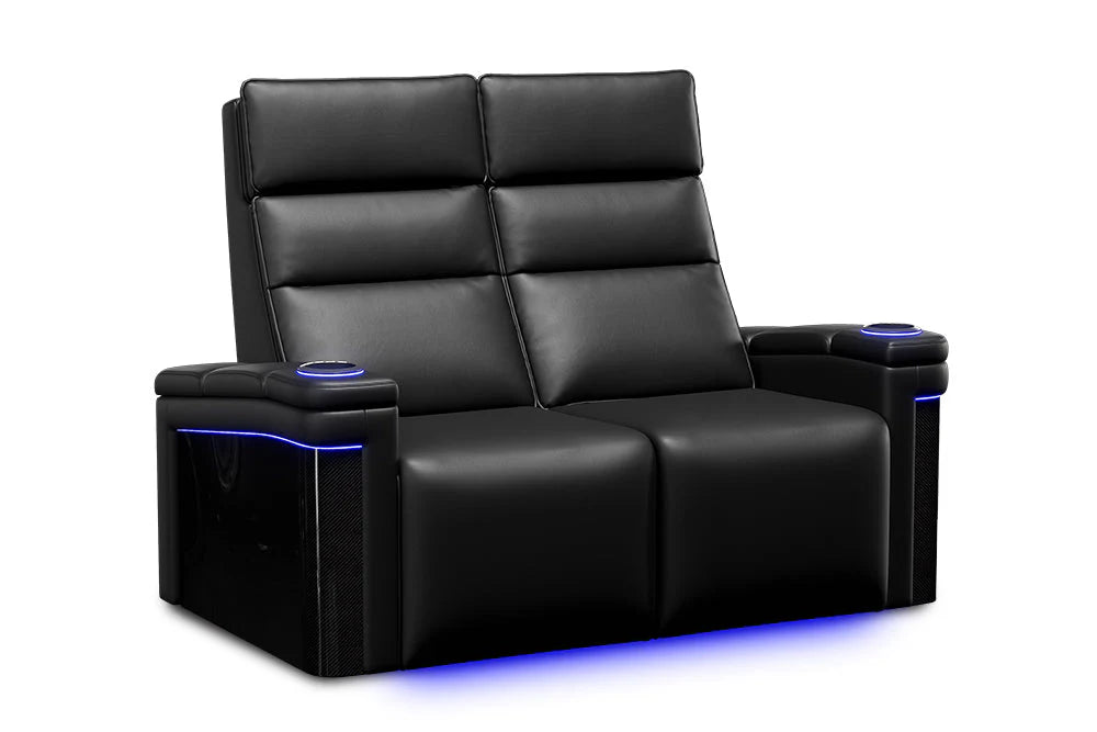 Valencia Monza Pillow Top Carbon Fiber Home Theater Seating - Image 3
