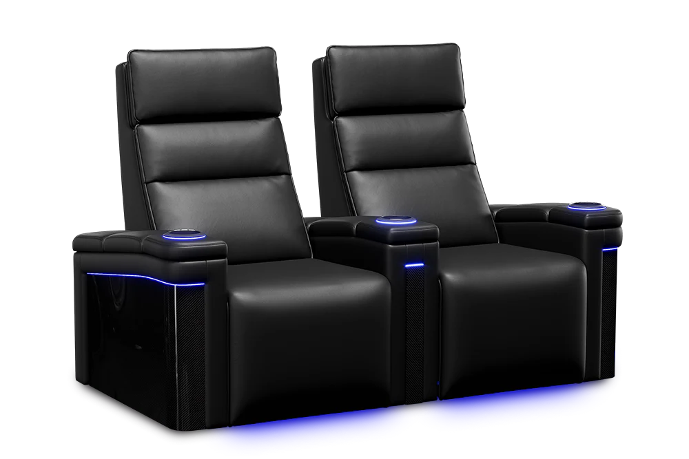 Valencia Monza Pillow Top Carbon Fiber Home Theater Seating