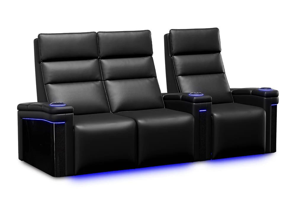 Valencia Monza Pillow Top Carbon Fiber Home Theater Seating - Image 5