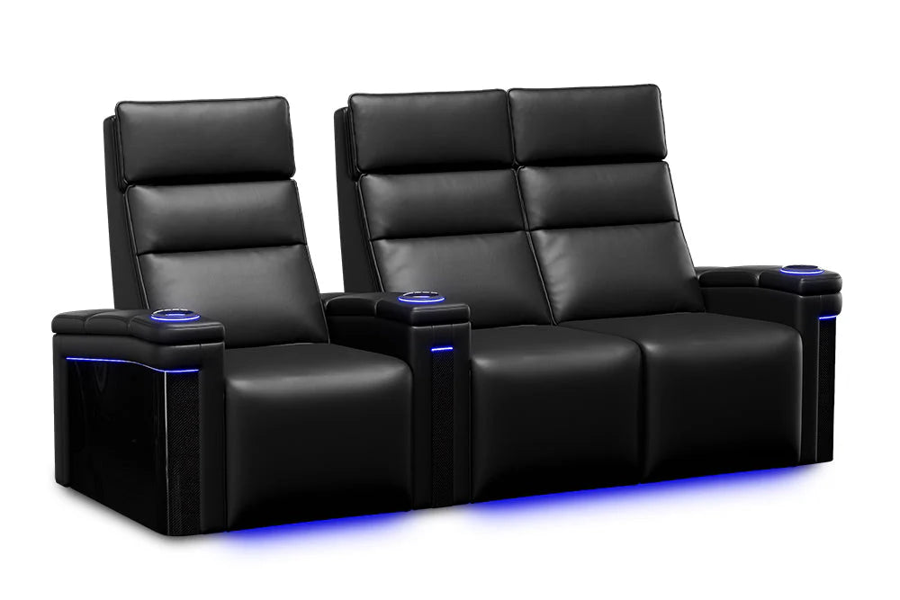 Valencia Monza Pillow Top Carbon Fiber Home Theater Seating - Image 6