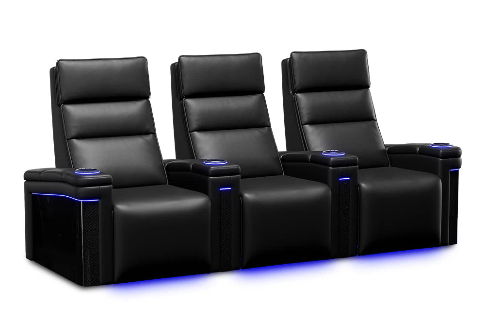 Valencia Monza Pillow Top Carbon Fiber Home Theater Seating - Image 4