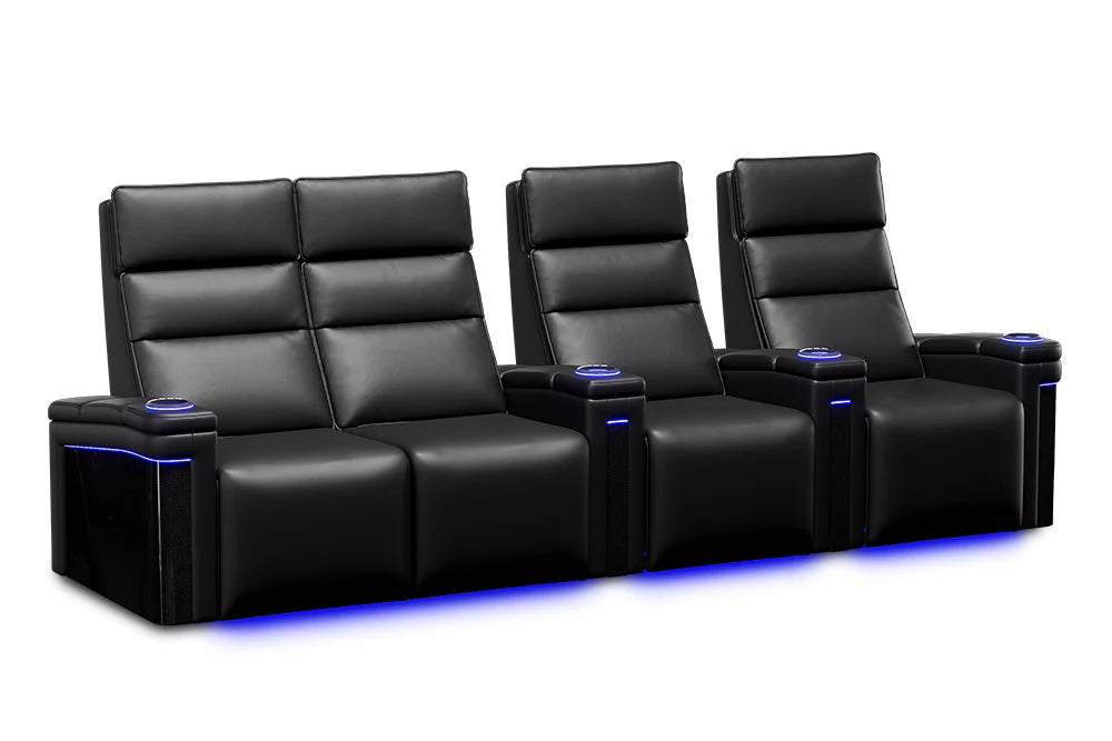 Valencia Monza Pillow Top Carbon Fiber Home Theater Seating - Image 9