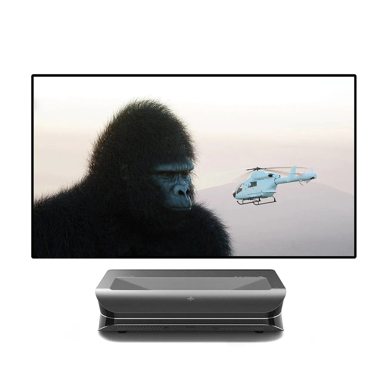 AWOL Vision LTV-3000 Pro Plus 100”-150″ Matte White Screen Bundle