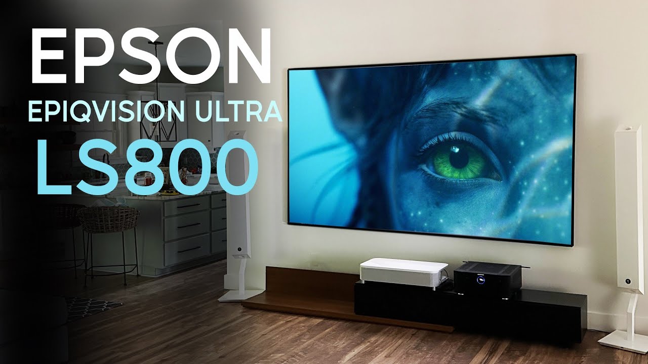 FULL REVIEW! Epson EpiqVision Ultra LS800 Ultra Short Throw Laser 4K Projector w/ DEMO. ENGLISH