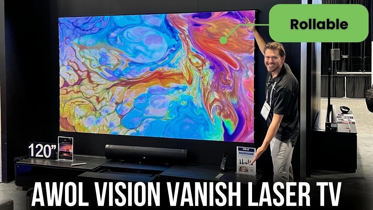 MASSIVE Floor Rising LASER 4K TV – ALL in ONE System DEMO – Awol Vanish Laser TV