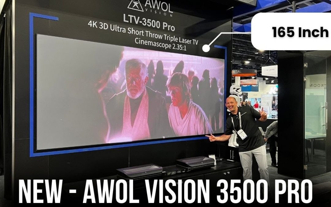 *NEW* Awol Vision LTV-3500 PRO! MASSIVE 150" 3D SCREEN + 120" Floor Rising Vanish Laser 4K TV
