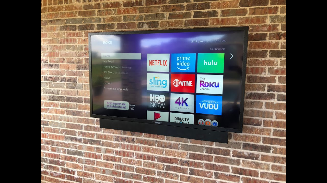 BEST 4K OUTDOOR TV! Sunbrite Veranda Series and all weather 2-channel Soundbar Install