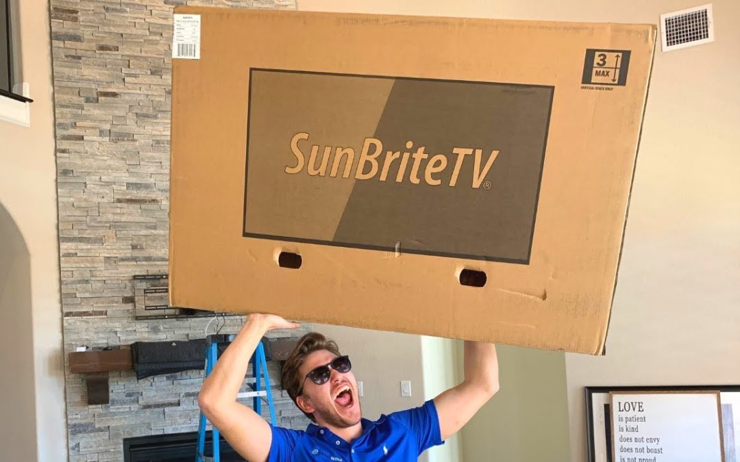 Sunbrite 4K outdoor Tv on a Patio in Allen Texas