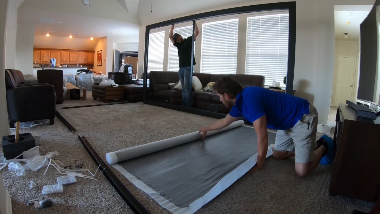 How to Assemble Screen Innovations 160 inch ZERO EDGE PRO Slate 1.2 w/ LED Lighting Kit