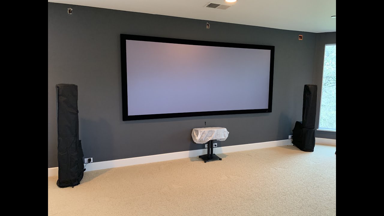 MUST SEE! Screen Innovations 133" 2.35 Cinescope Black Diamond -Unboxing, Assembly, and Installation
