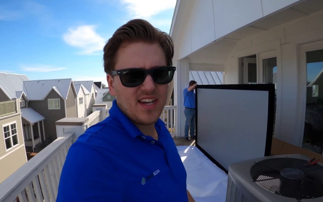 Screen Innovations Slate 1.2 gain ALR Projector Screen On a Balcony?!