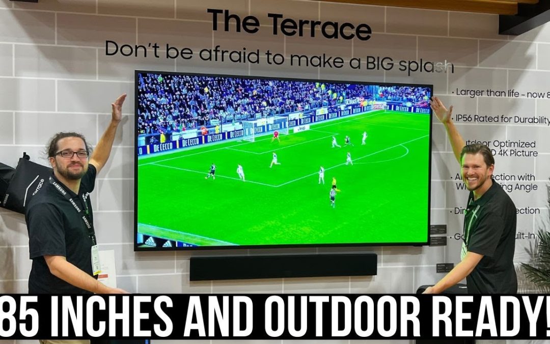 INSANELY BRIGHT! Samsung 85” Class The Terrace Full Sun Samsung Neo QLED 4K LST9 - Outdoor TV