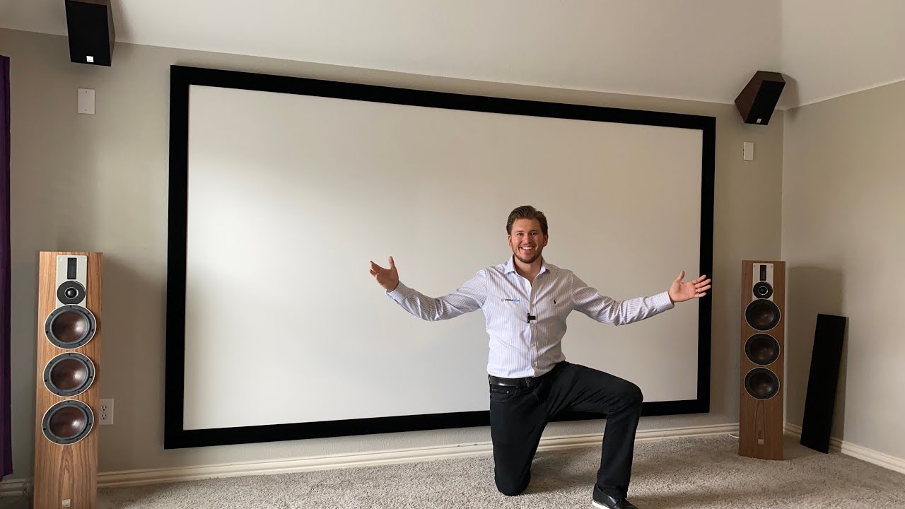 JVC NZ3 4K Laser Projector w: Dragonfly 133" Acoustically Transparent Screen Quick DEMO