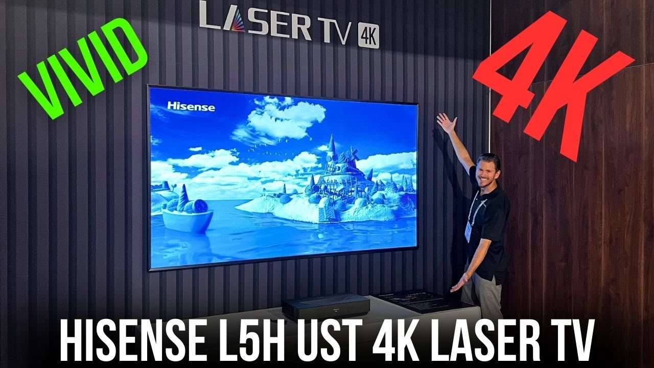 Hisense L5H 2700-Lumen UHD 4K Ultra Short-Throw Laser Home Theater Projector with 100" ALR Screen