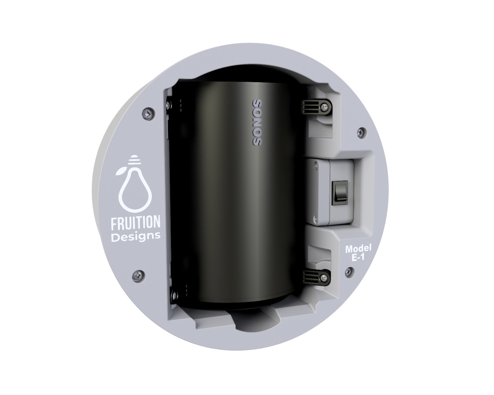 Sonos Era 100 Enclosure by Fruition Designs – Era 100 Compatible w/ Circular Grille Cover